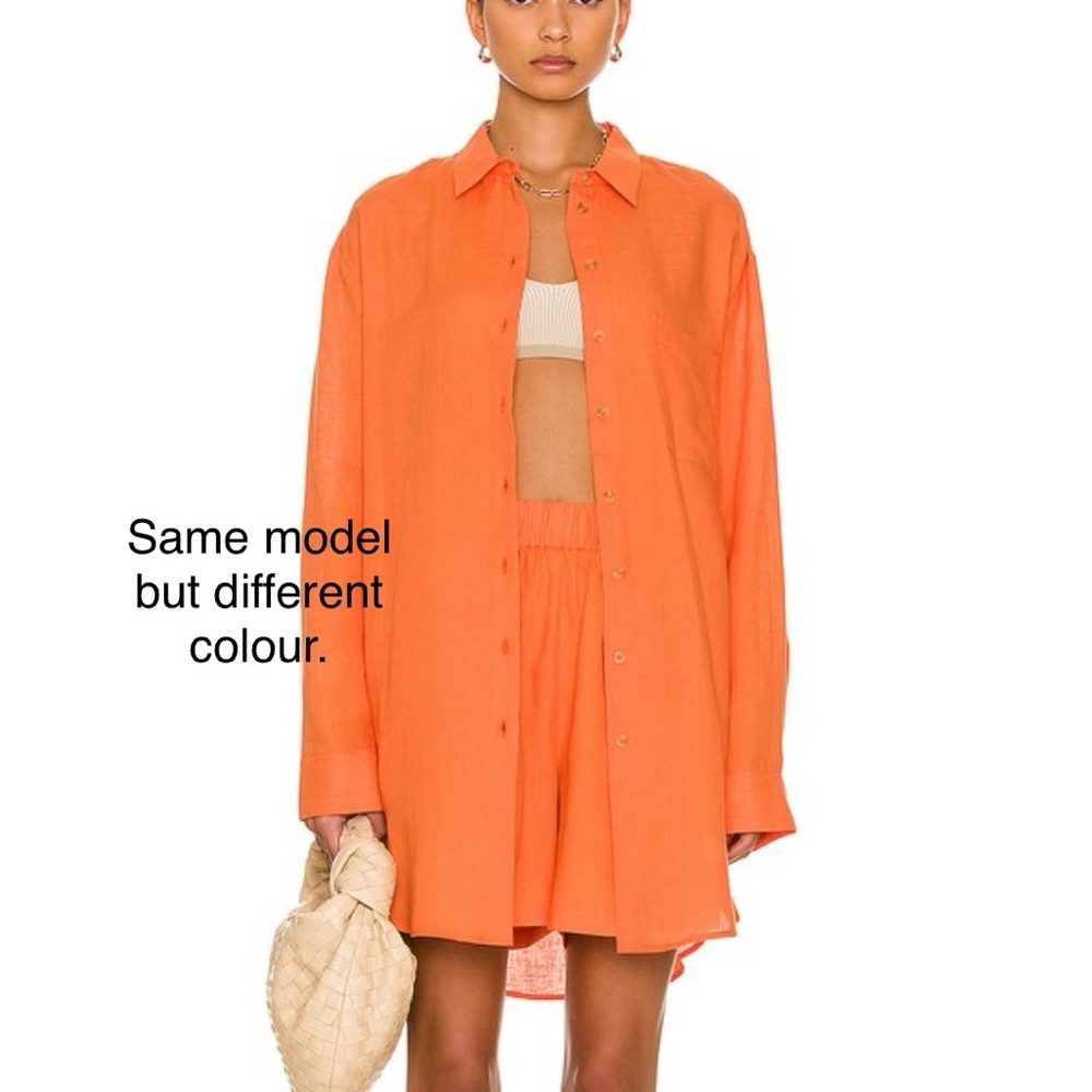 Peach Button-Up Tunic - Picture 2 of 6